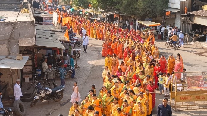 बड़वानी के अंजड नगर में निकाली गई श्रीराम की भव्य शोभायात्रा