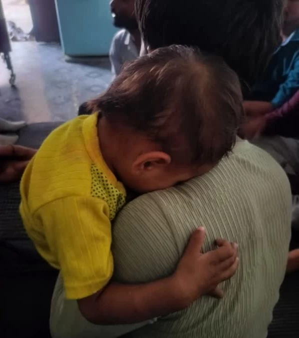Toddler visited Banda Hospital in Sagar for treatment of cold and cough
