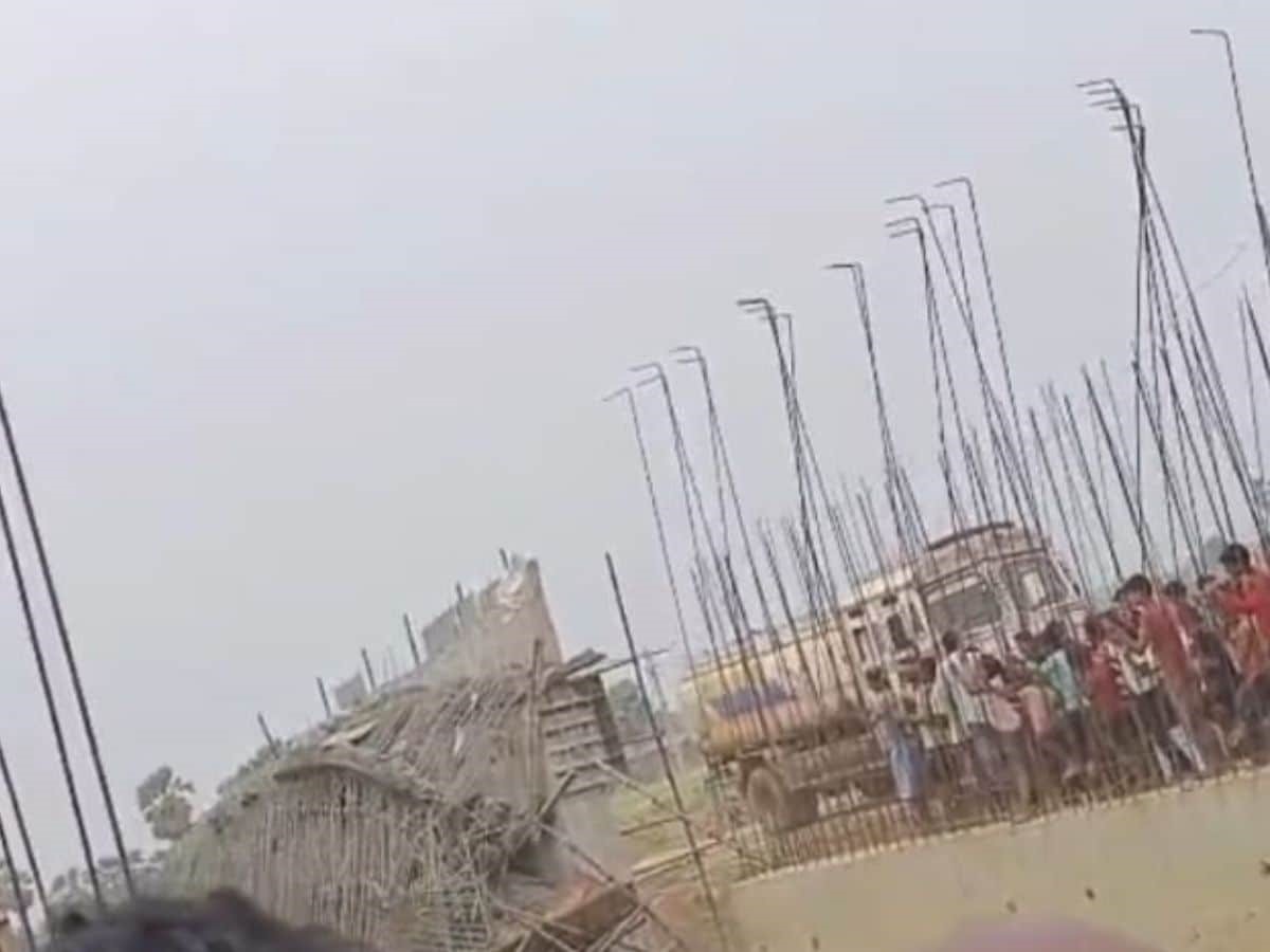 जहानाबाद में भारतमाला प्रोजेक्ट के तहत बन रहा पुल टूटा