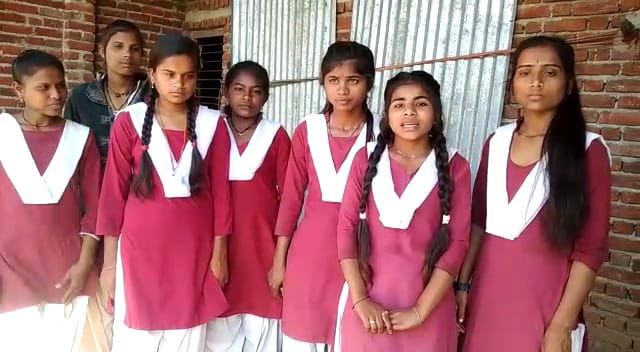 Girl students request the Chief Minister to return our teacher