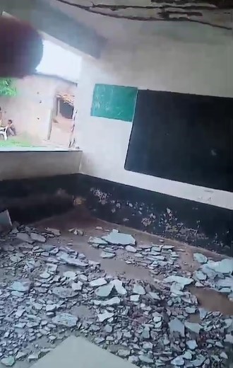 कटनी के बरही में शाला भवन में हुआ हादसा