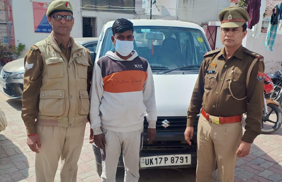 सहारनपुर में पुलिस ने एक शराब तस्कर किया गिरफ्तार 