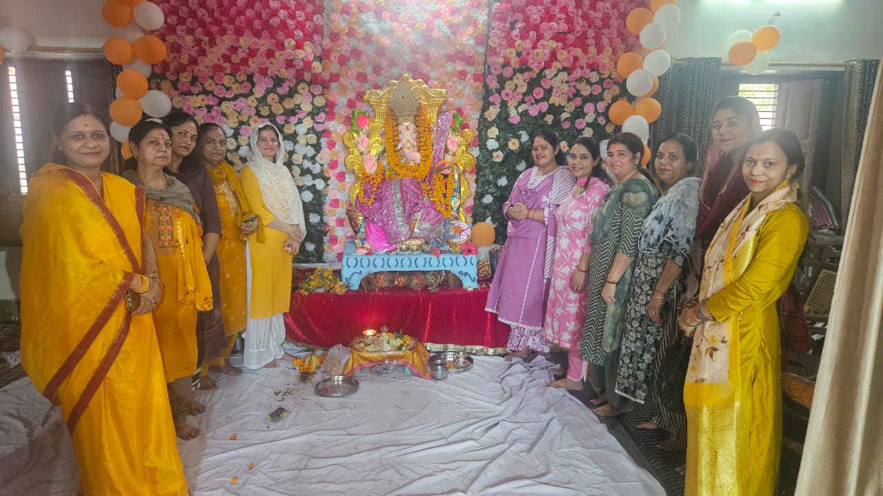 सत्संग भवन में विधि-विधान के साथ प्रारंभ हुआ 11 दिवसीय श्री गणेश महोत्सव