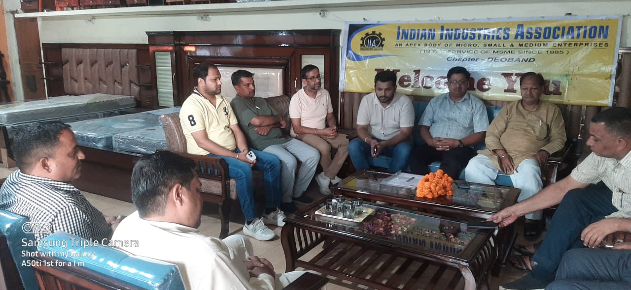 Saharanpur. Monthly meeting of Indian Industries Association Chapter Deoband was held in