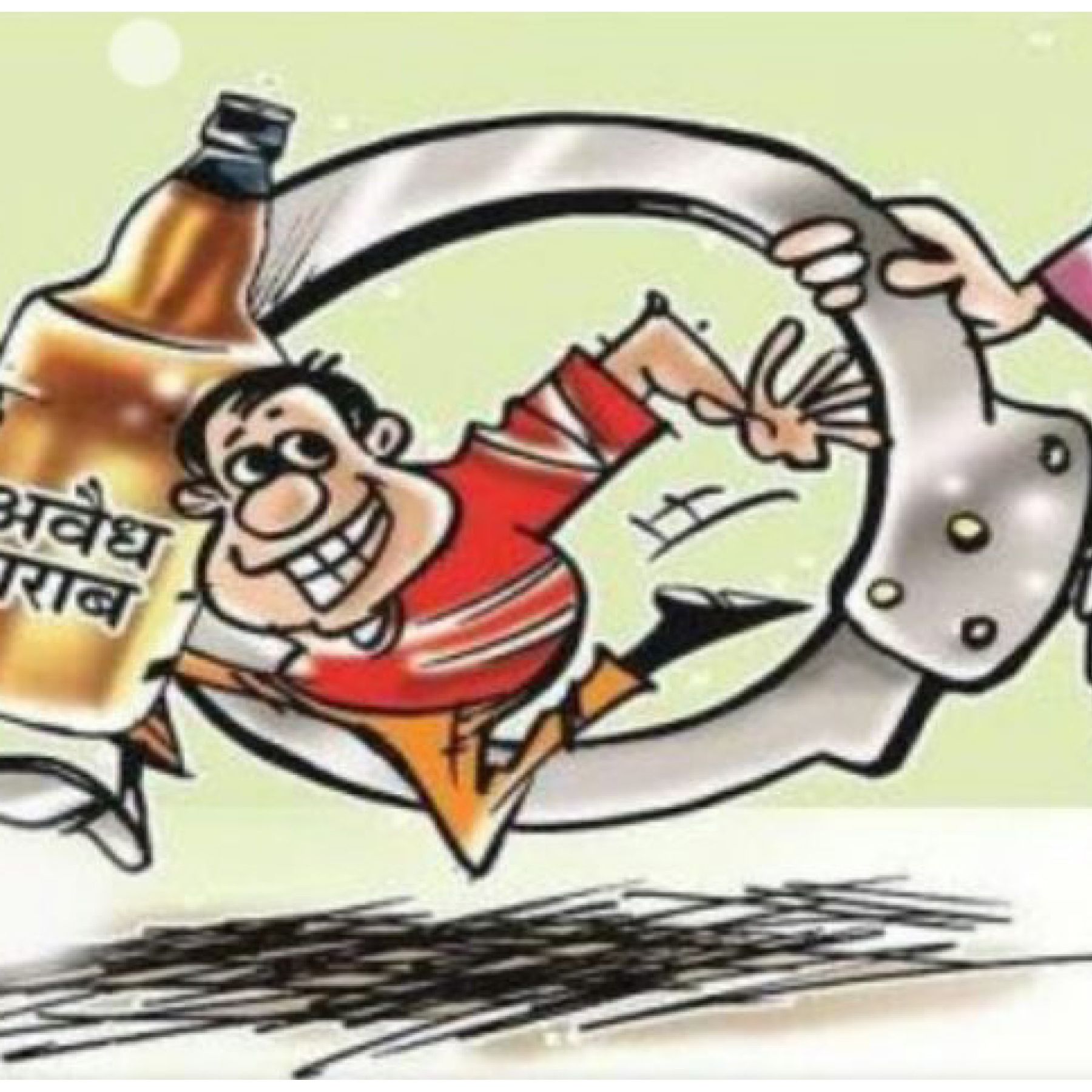 किठोर के कंजर डेरे पर पुलिस ने दी दबिश