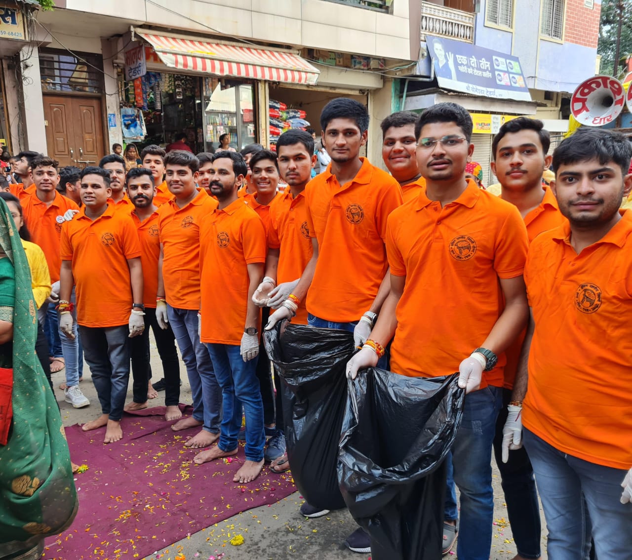 धार नगर में विद्यार्थी परिषद के स्वच्छता अभियान का आयोजन