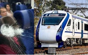 Stone pelting on Vande Bharat train going from Patna to Delhi