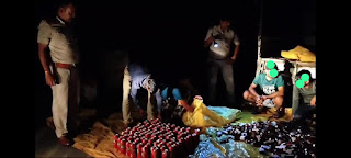 अनूपपुर में पिकअप में अवैध अंग्रेजी शराब का परिवहन करने पर पुलिस ने की कार्यवाही