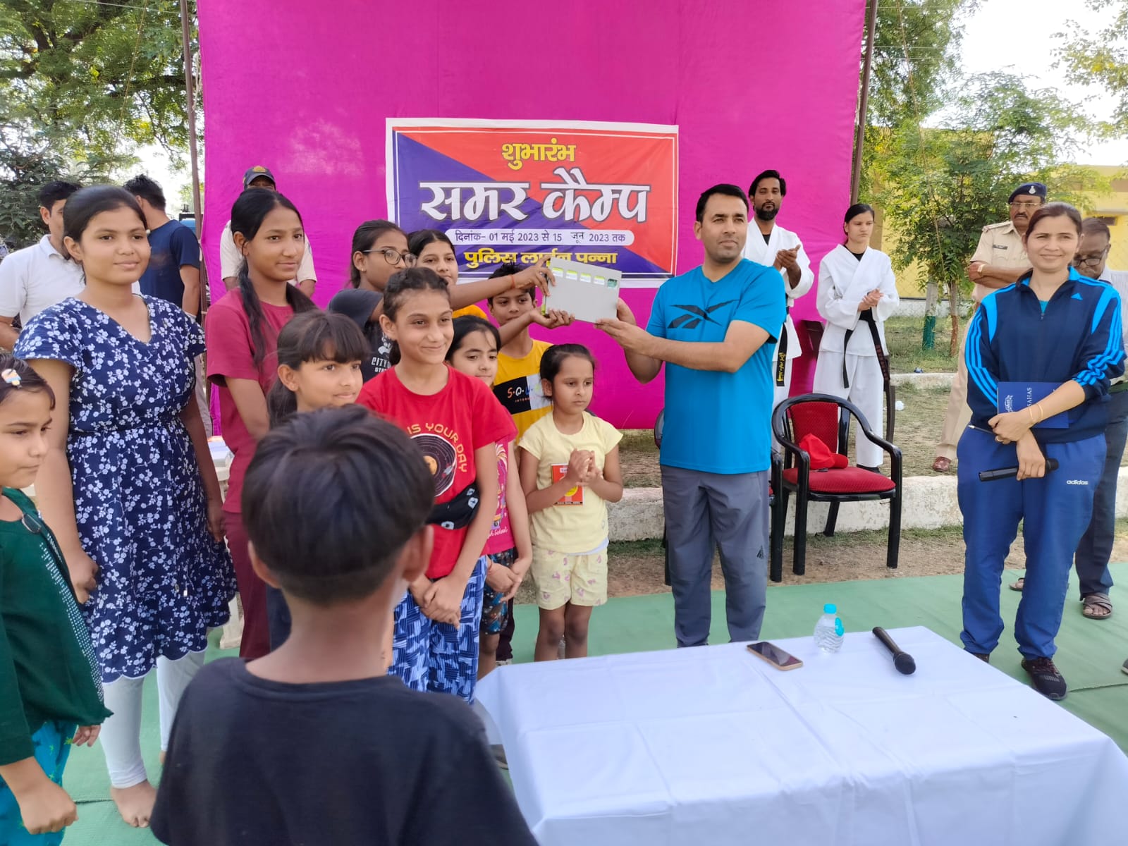 पुलिस लाईन पन्ना मे प्रथम बार आयोजित किया जा रहा है, समर कैंप