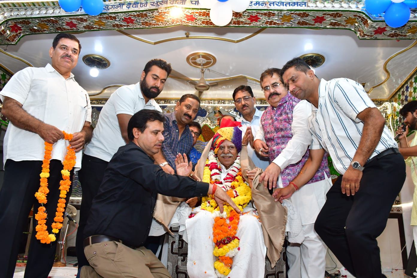 झूलेलाल मंदिर में संत समाणा राम कामदार जी का जन्मदिन धूमधाम से मनाया गया