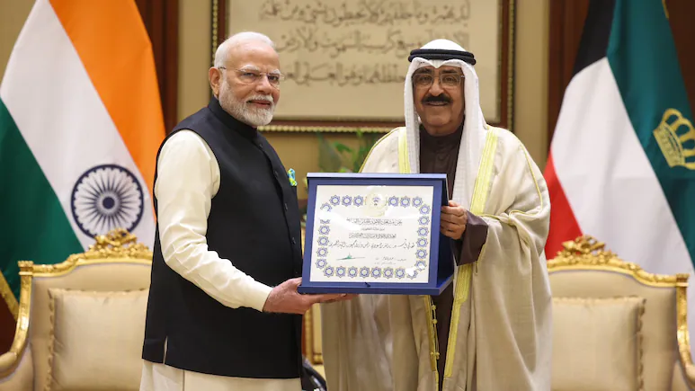 PM Modi honoured with Kuwait's highest honour