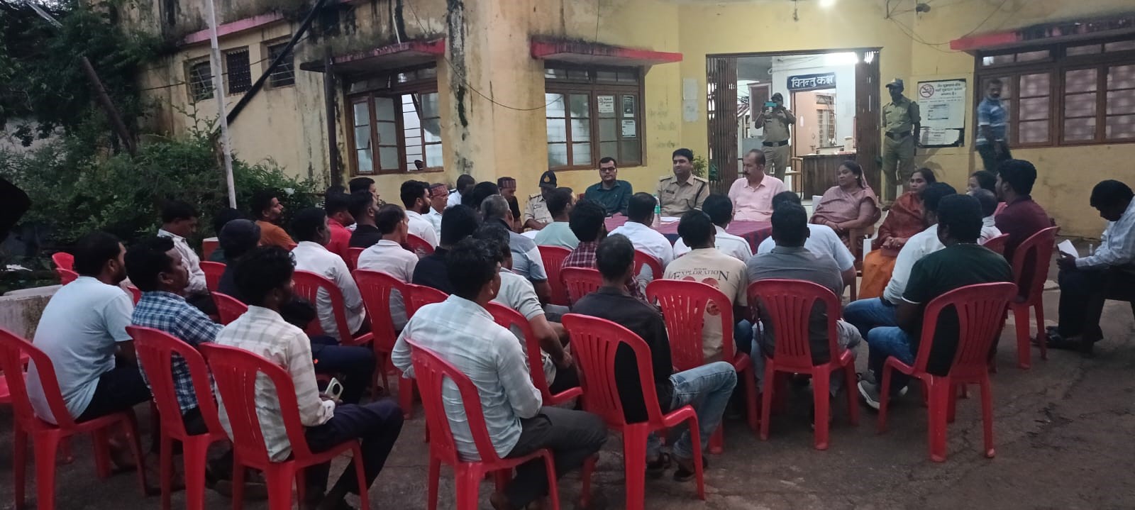 थाना राजेंद्रग्राम में हुई नवरात्रि महोत्सव पर्व शांति समिति बैठक